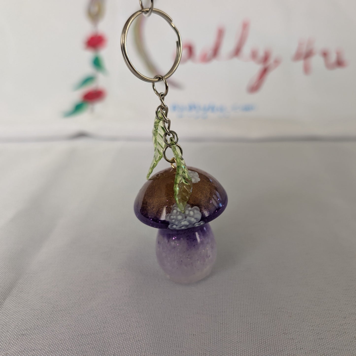 Keychain - Resin mushroom A