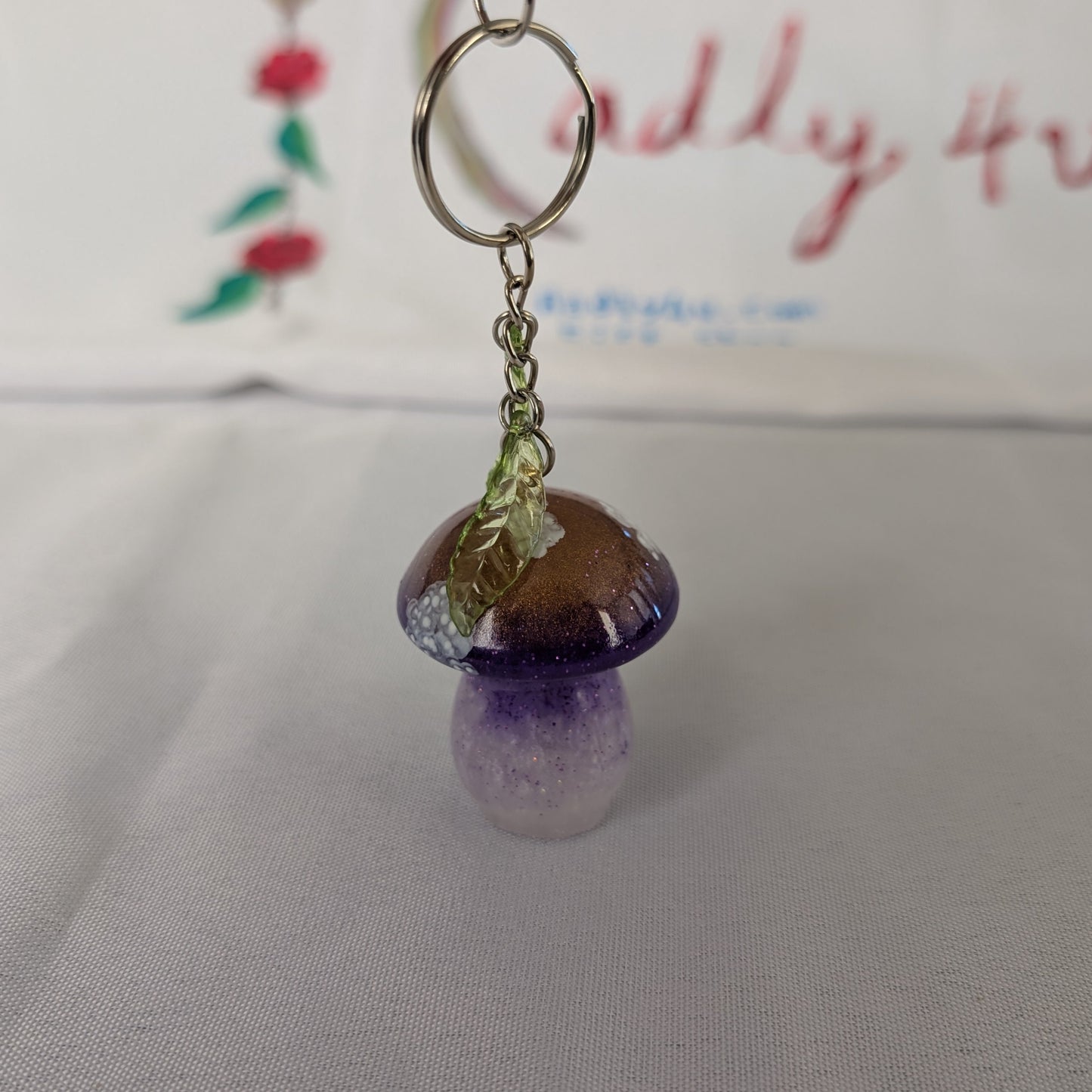 Keychain - Resin mushroom A