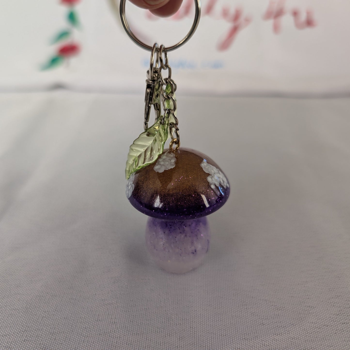 Keychain - Resin mushroom A