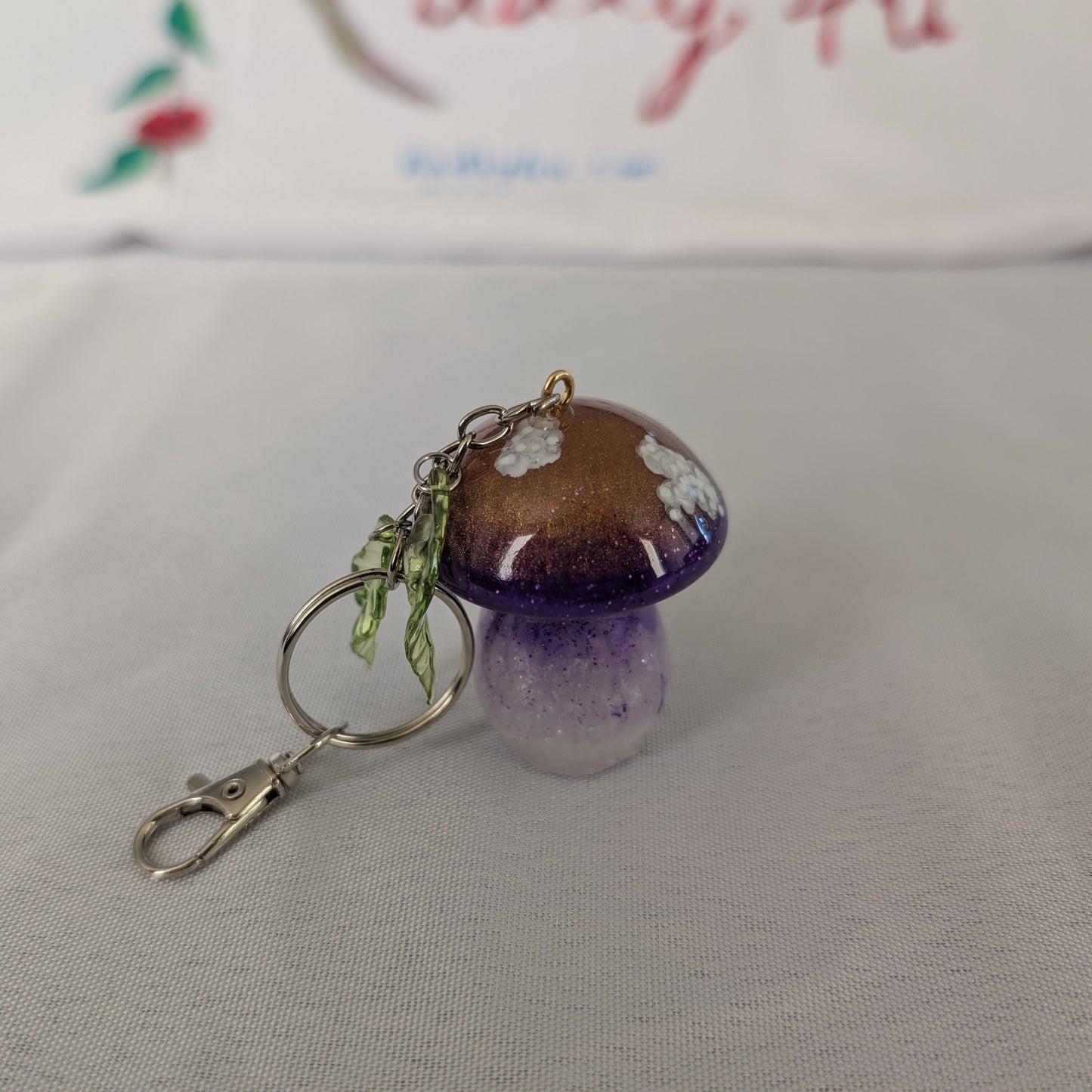 Keychain - Resin mushroom A