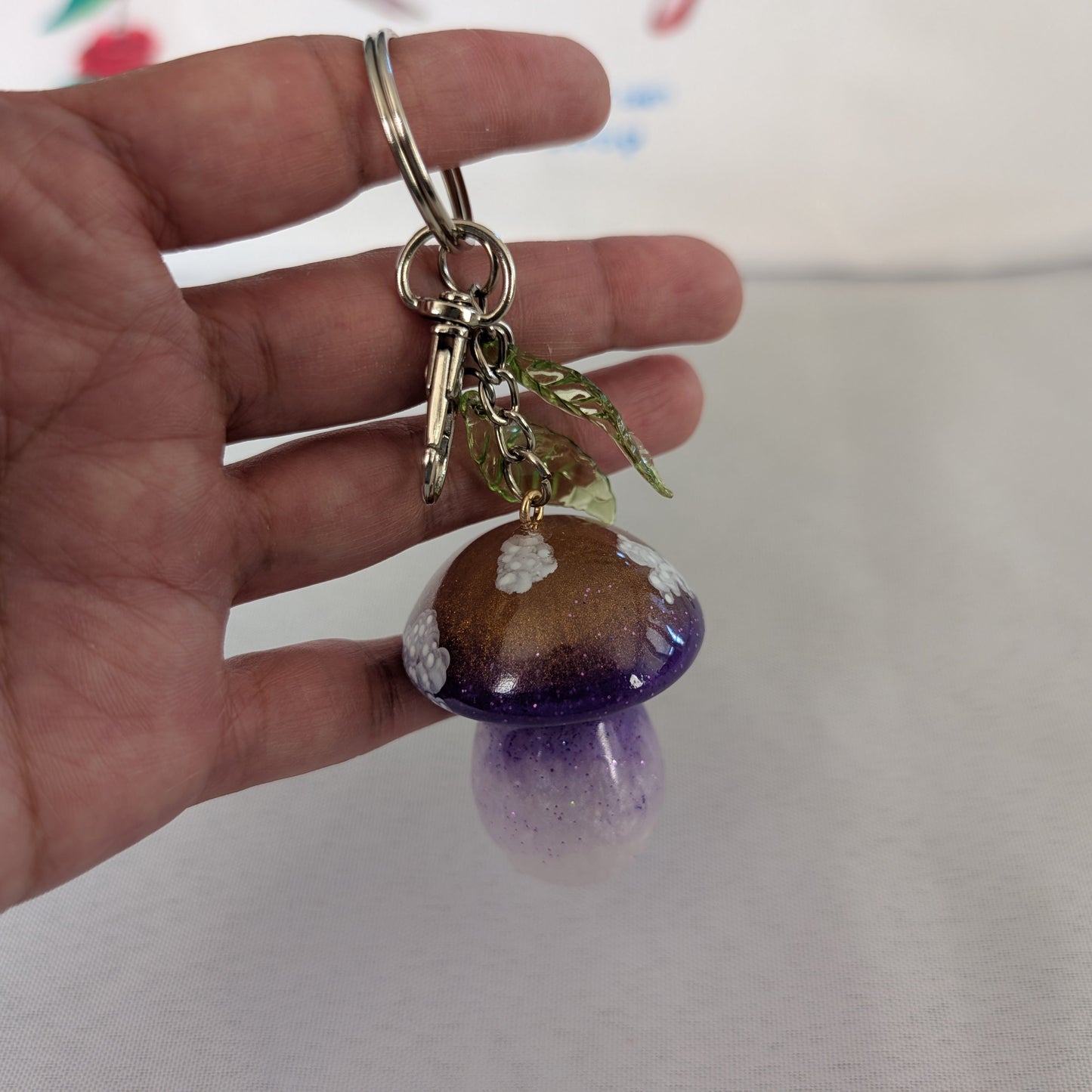 Keychain - Resin mushroom A