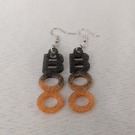 Earrings - Resin BOO on hook