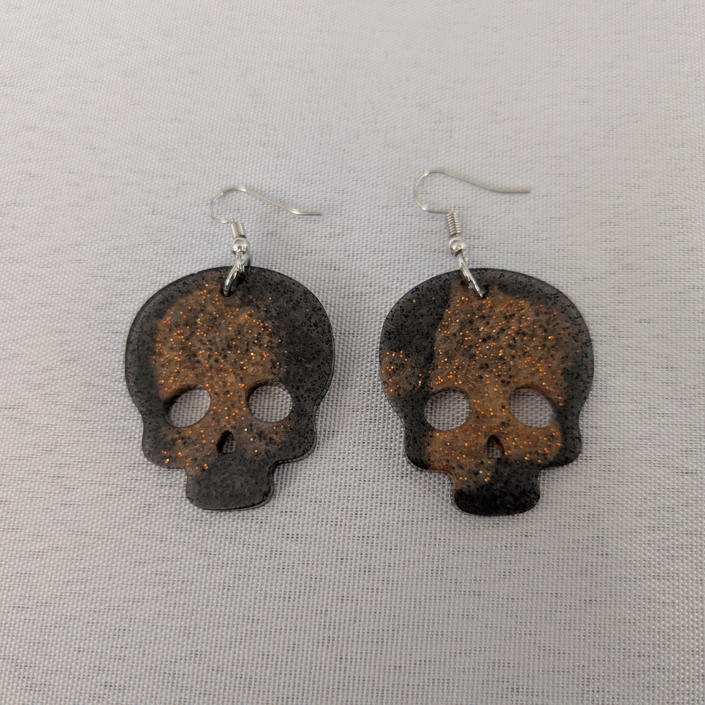Earrings - Resin skull on hook
