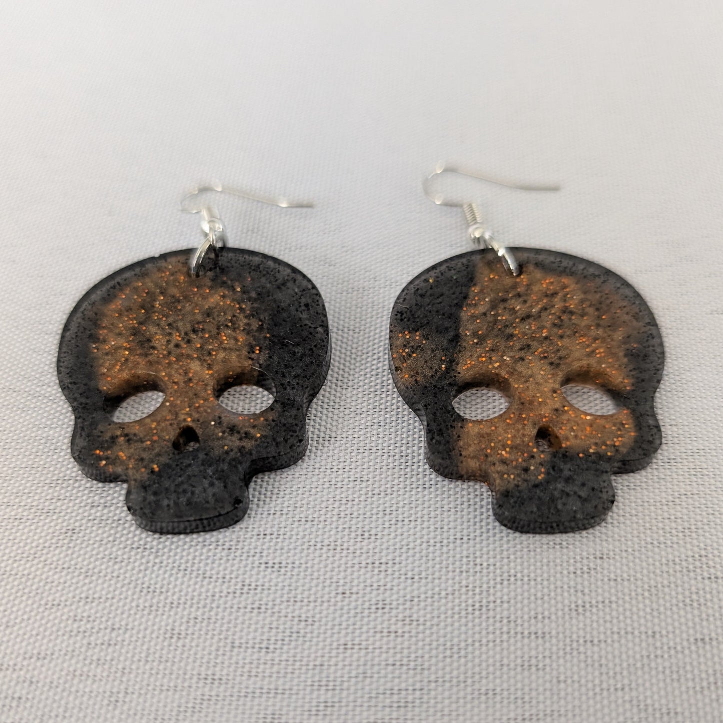 Earrings - Resin skull on hook