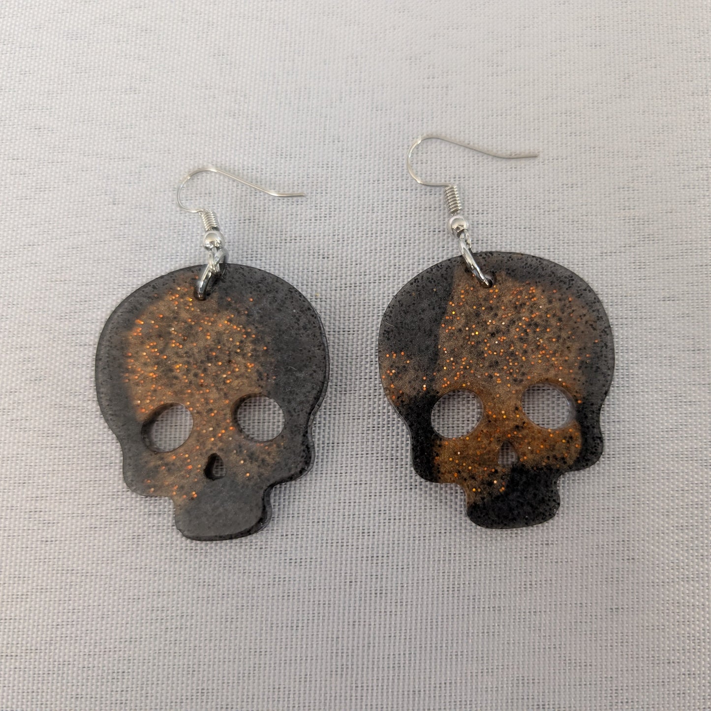 Earrings - Resin skull on hook