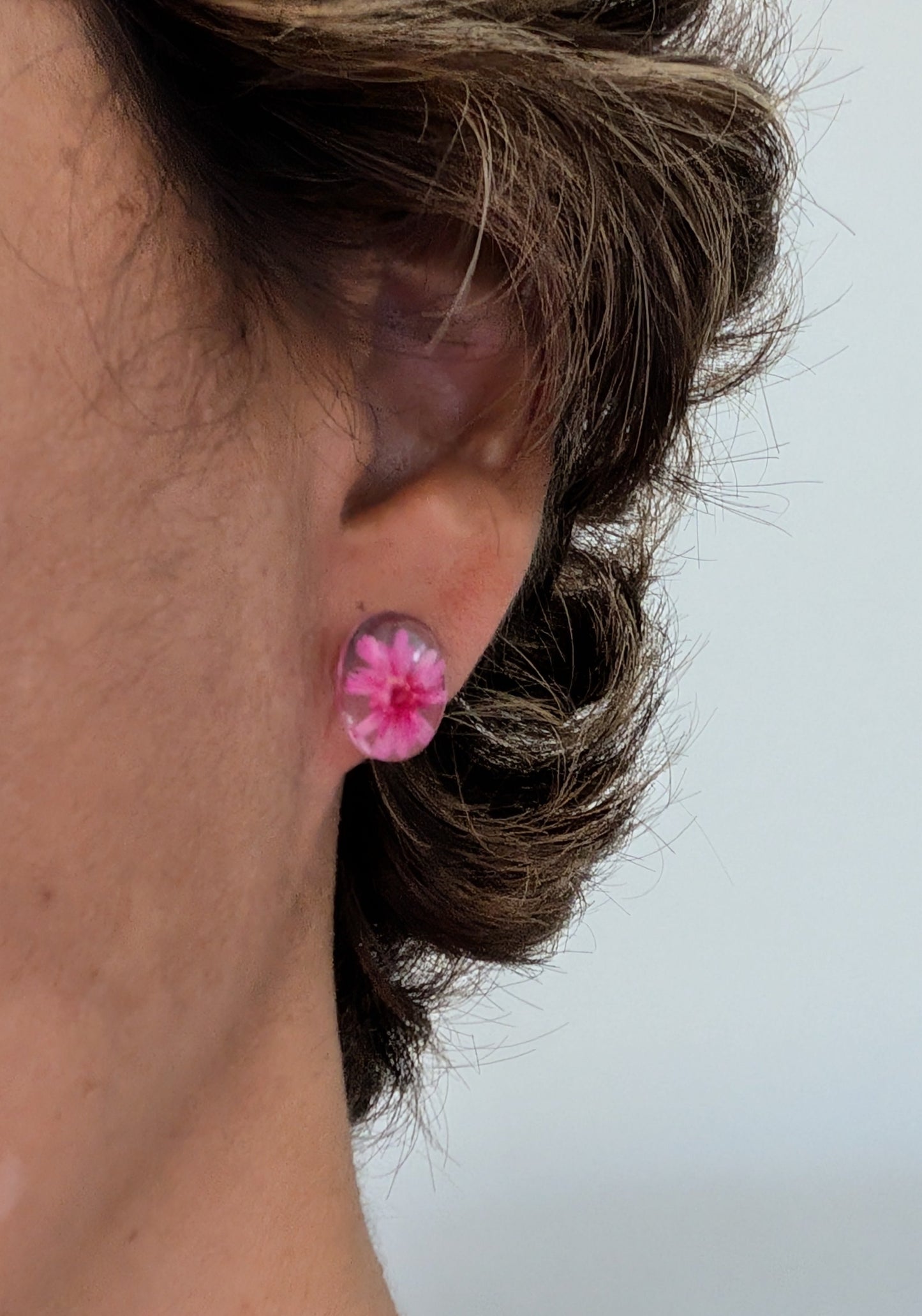 Earrings - Dried flowers Resin studs