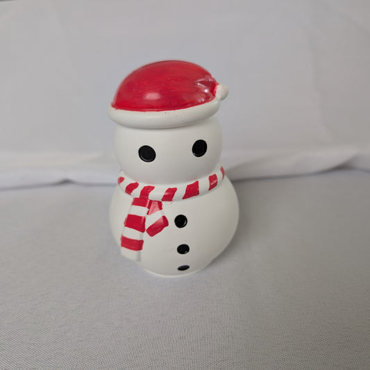 Knickknack - Resin snowman trinket with lid