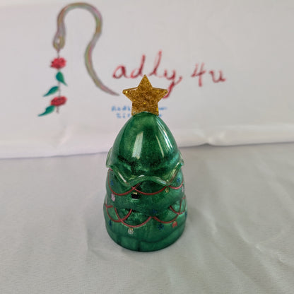 Knickknack - Resin Christmas tree trinket with lid