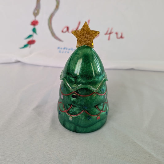 Knickknack - Resin Christmas tree trinket with lid