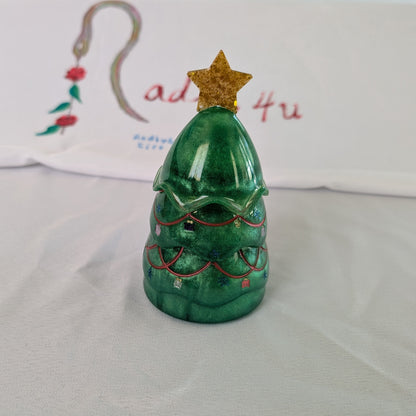 Knickknack - Resin Christmas tree trinket with lid