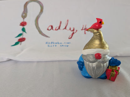 Knickknack - Resin Gnome with bird