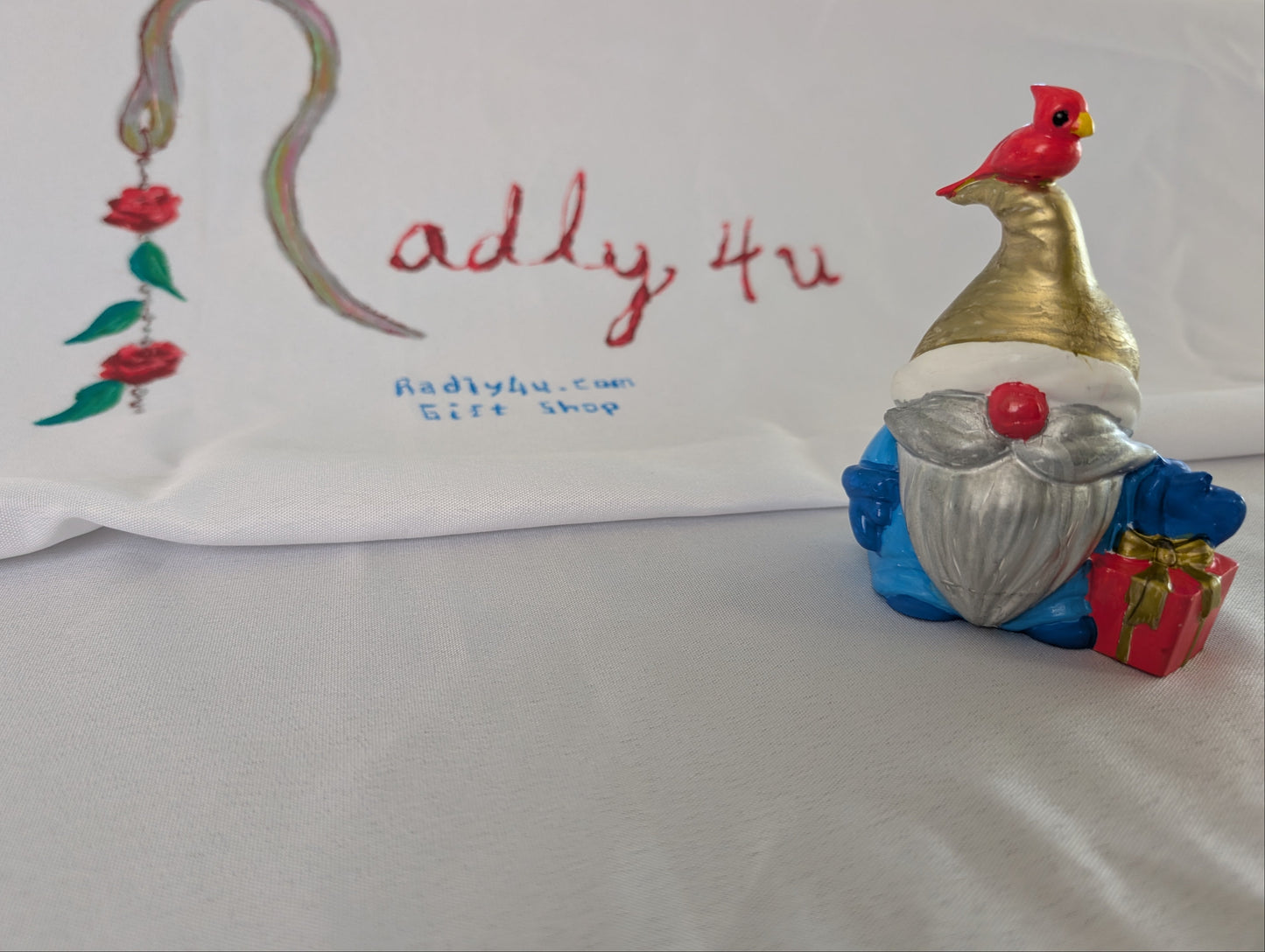 Knickknack - Resin Gnome with bird