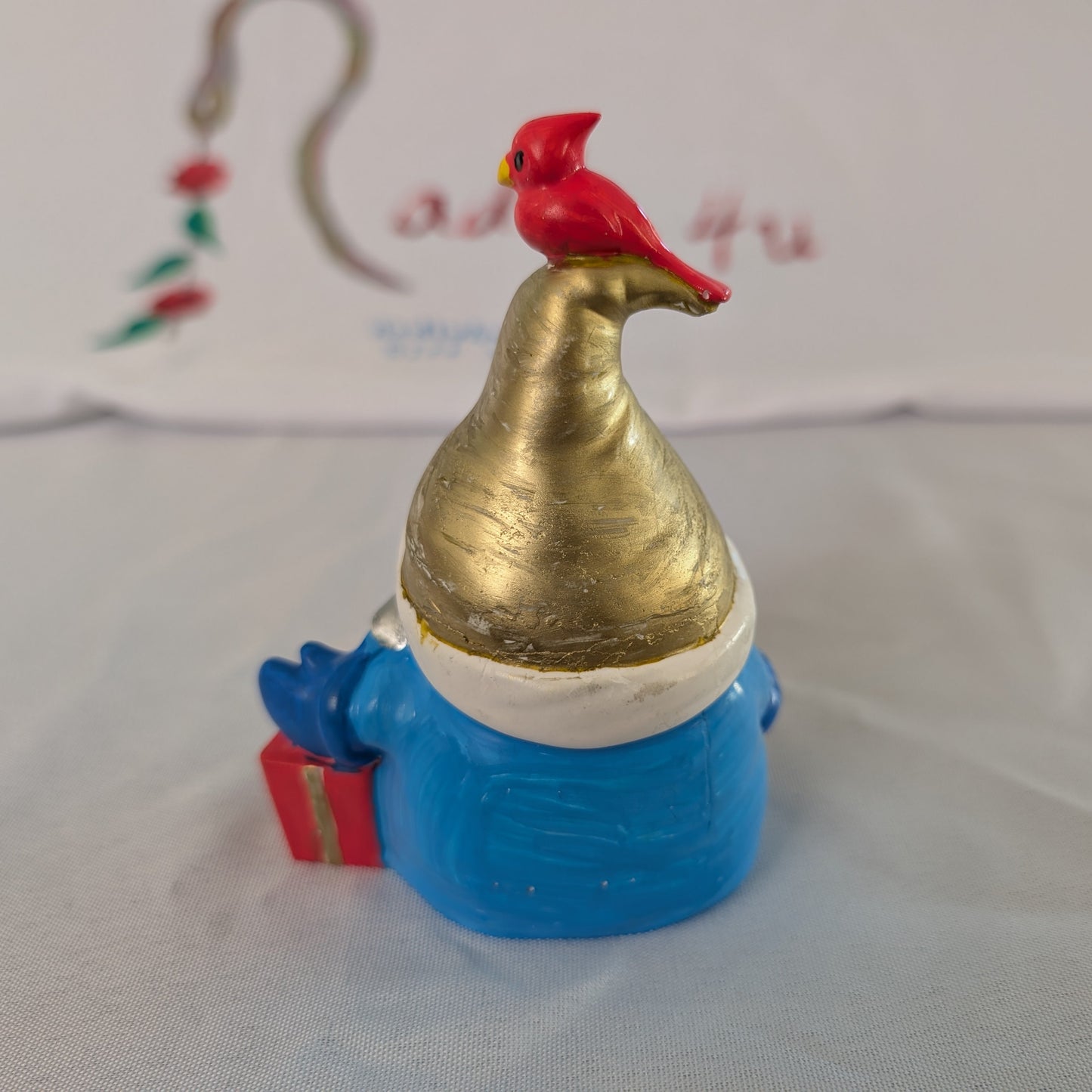 Knickknack - Resin Gnome with bird