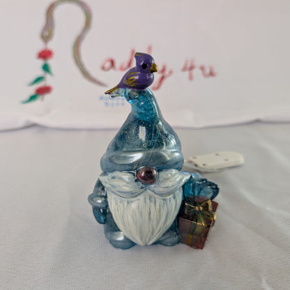 Knickknack - Resin Gnome with bird