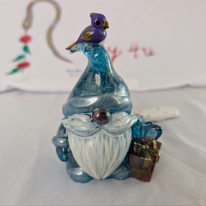 Knickknack - Resin Gnome with bird
