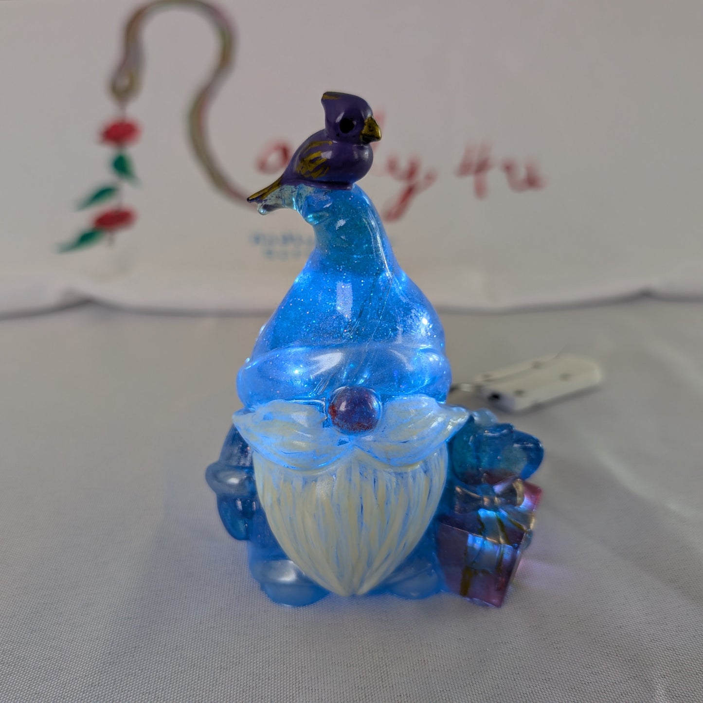 Knickknack - Resin Gnome with bird