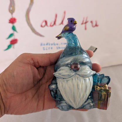 Knickknack - Resin Gnome with bird