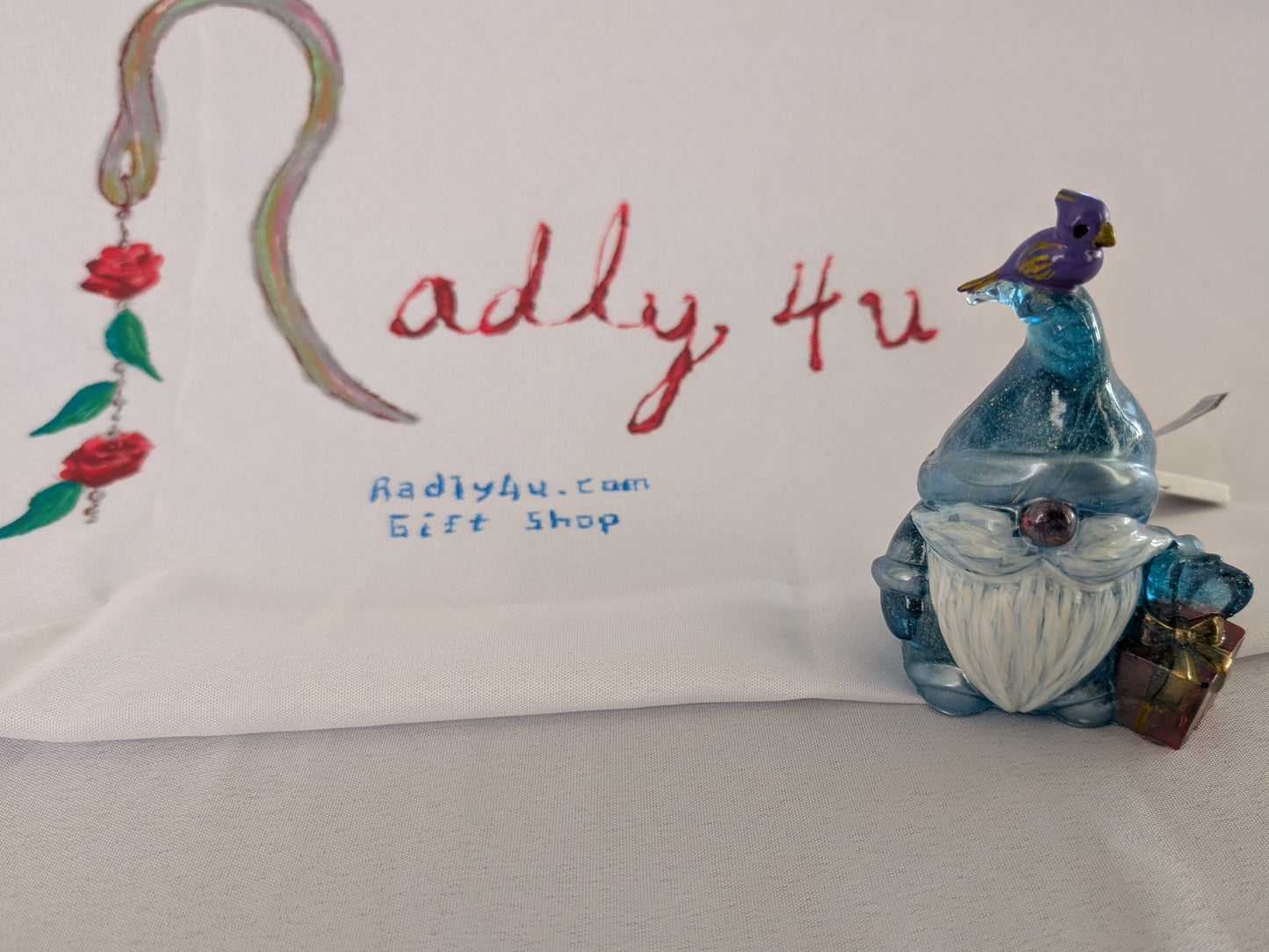Knickknack - Resin Gnome with bird