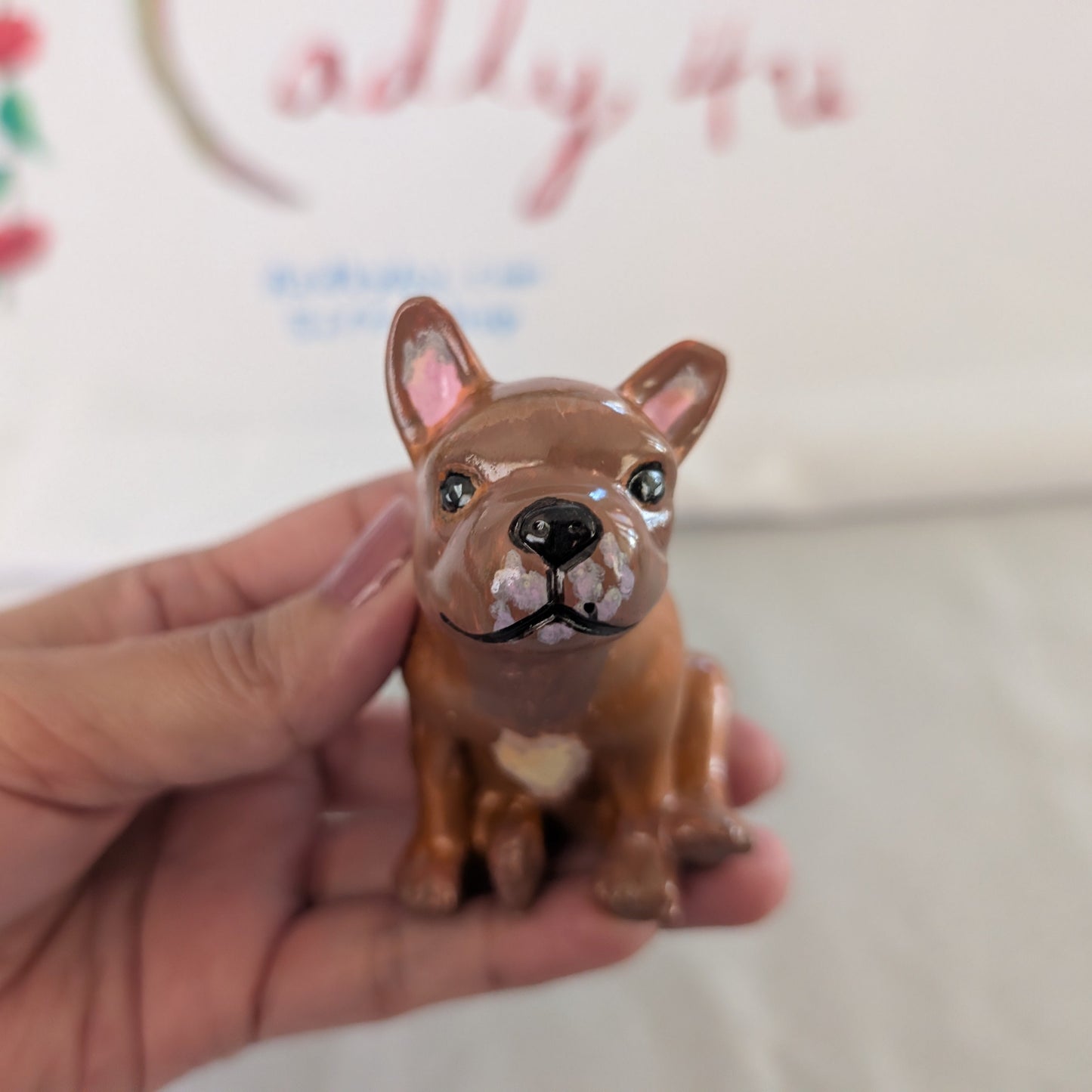 Knickknack - Resin frenchie dog trinket