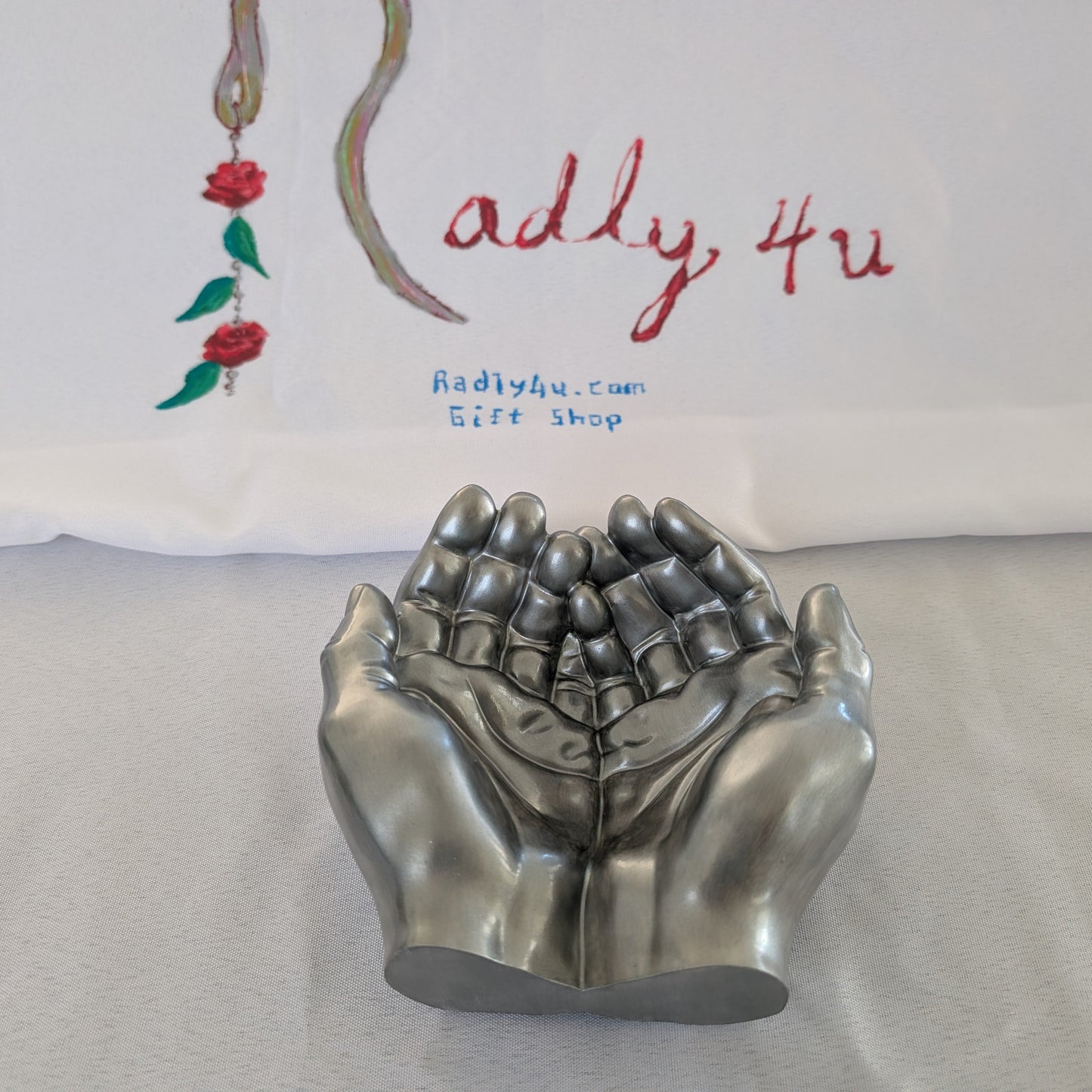 Resin Reaching Hands Jewelry Holder – Unique Catch-all Tray for Rings & Keys