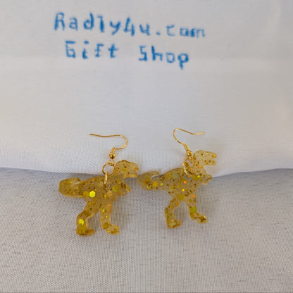 Earrings - Resin dinosaur on hook