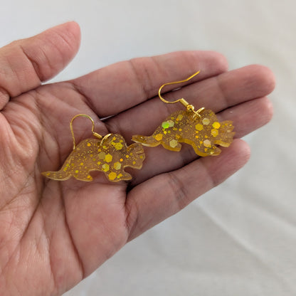 Earrings - Resin dinosaur on hook