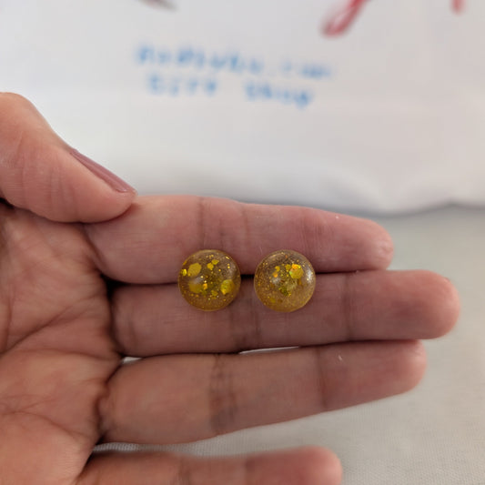 Earrings - Round resin studs