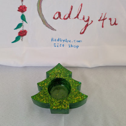 Knickknack - Resin Christmas Tree tea light/trinket holder