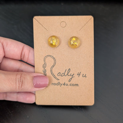 Earrings - Round resin studs