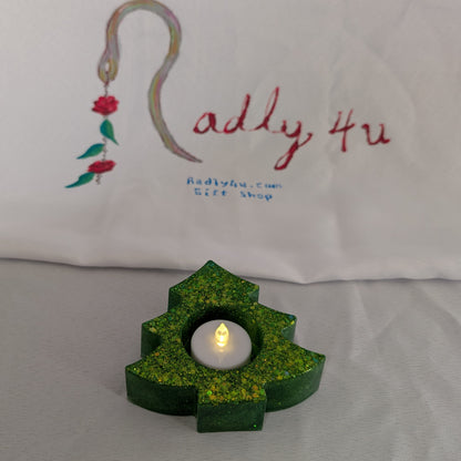 Knickknack - Resin Christmas Tree tea light/trinket holder