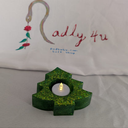 Knickknack - Resin Christmas Tree tea light/trinket holder