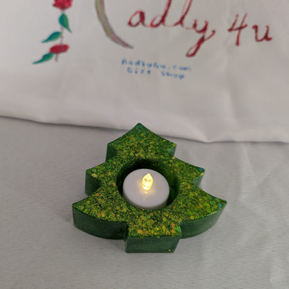 Knickknack - Resin Christmas Tree tea light/trinket holder