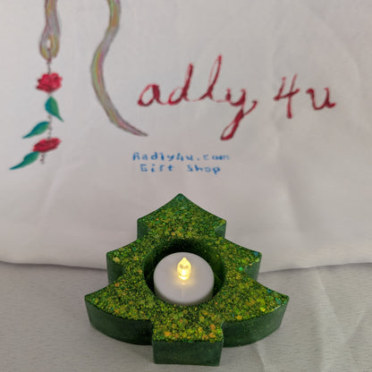 Knickknack - Resin Christmas Tree tea light/trinket holder