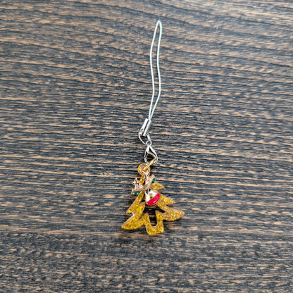 Phone charm - Resin Christmas tree with charm