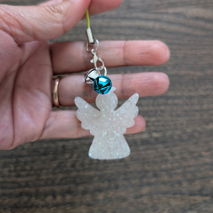 Phone charm - Resin Christmas charm with jingle bells
