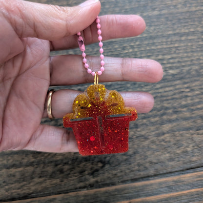 Keychain - Resin Christmas charm