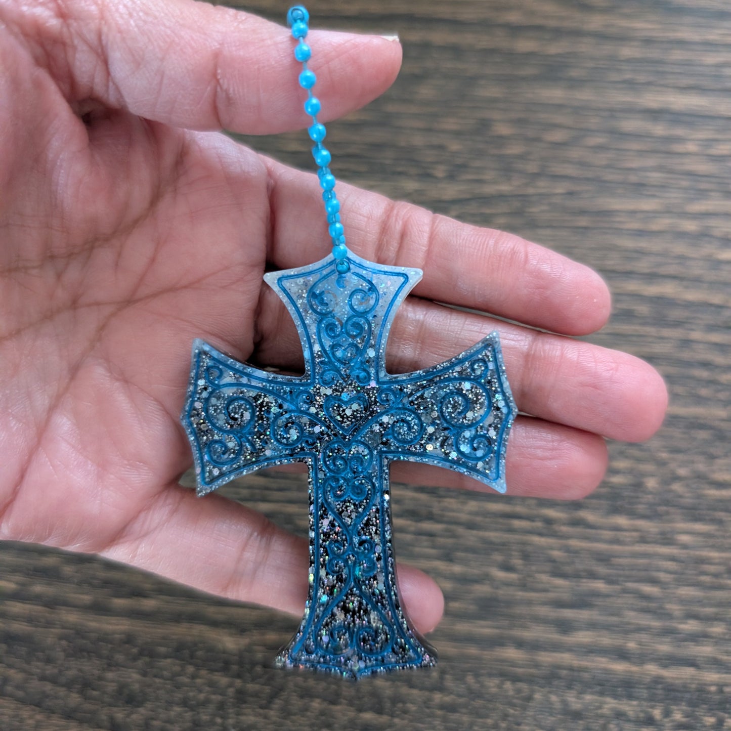 Keychain - Resin Cross