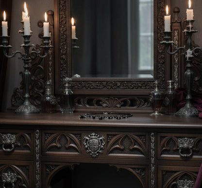 Necklace - Black Crystal Beads Memory wire choker