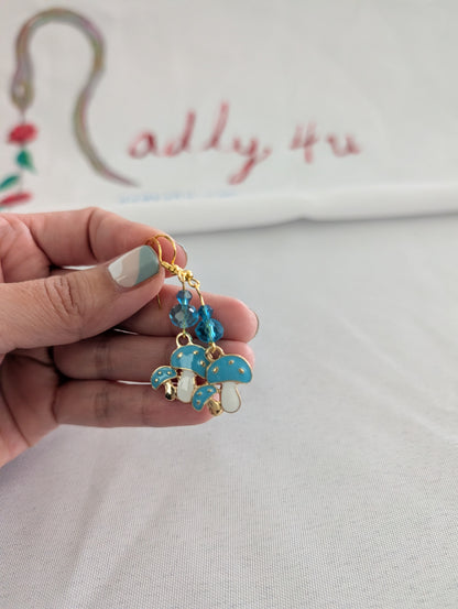 Earrings - Mushroom on gold plated hook