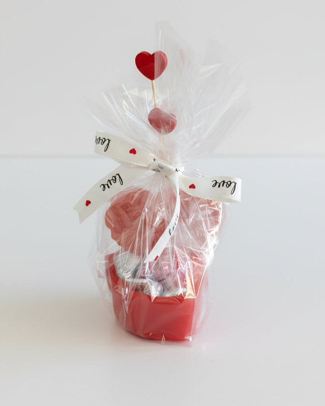 Heart shape rose lid trinket box