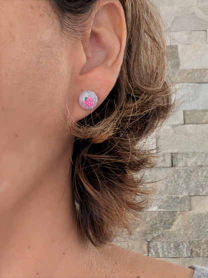 Earrings - Strawberry Resin studs