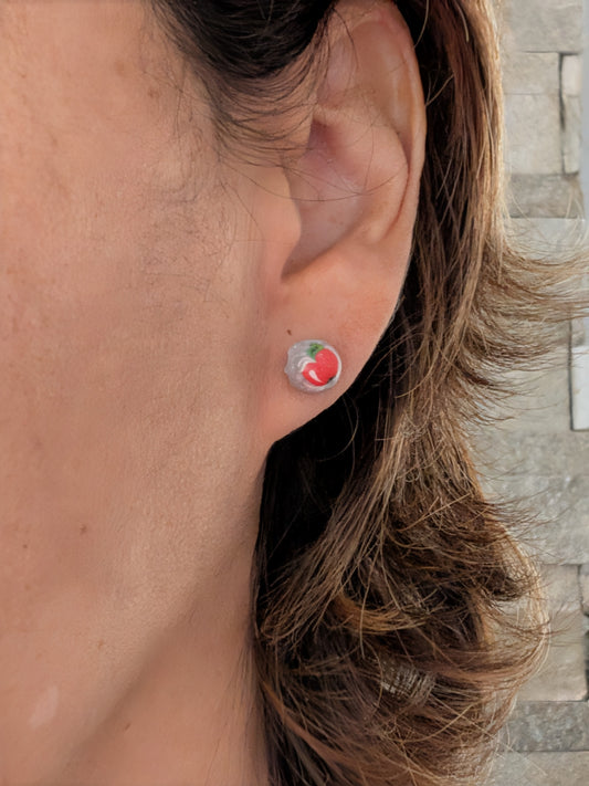 Earrings - Apple Resin studs