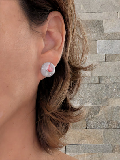 Earrings - Red Mushroom Resin studs