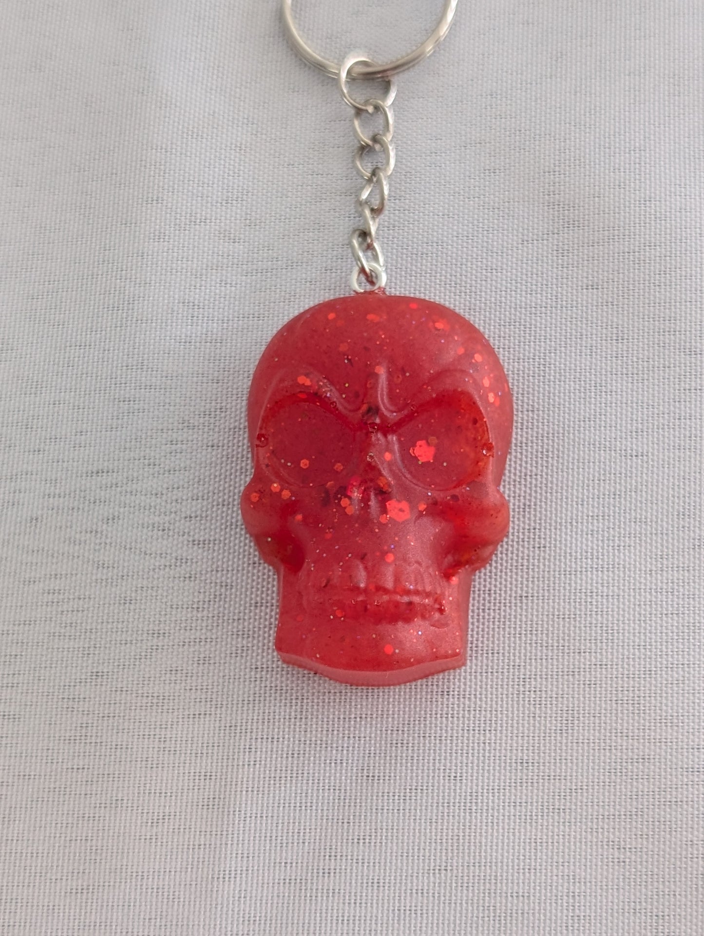 Keychain - Resin skull face