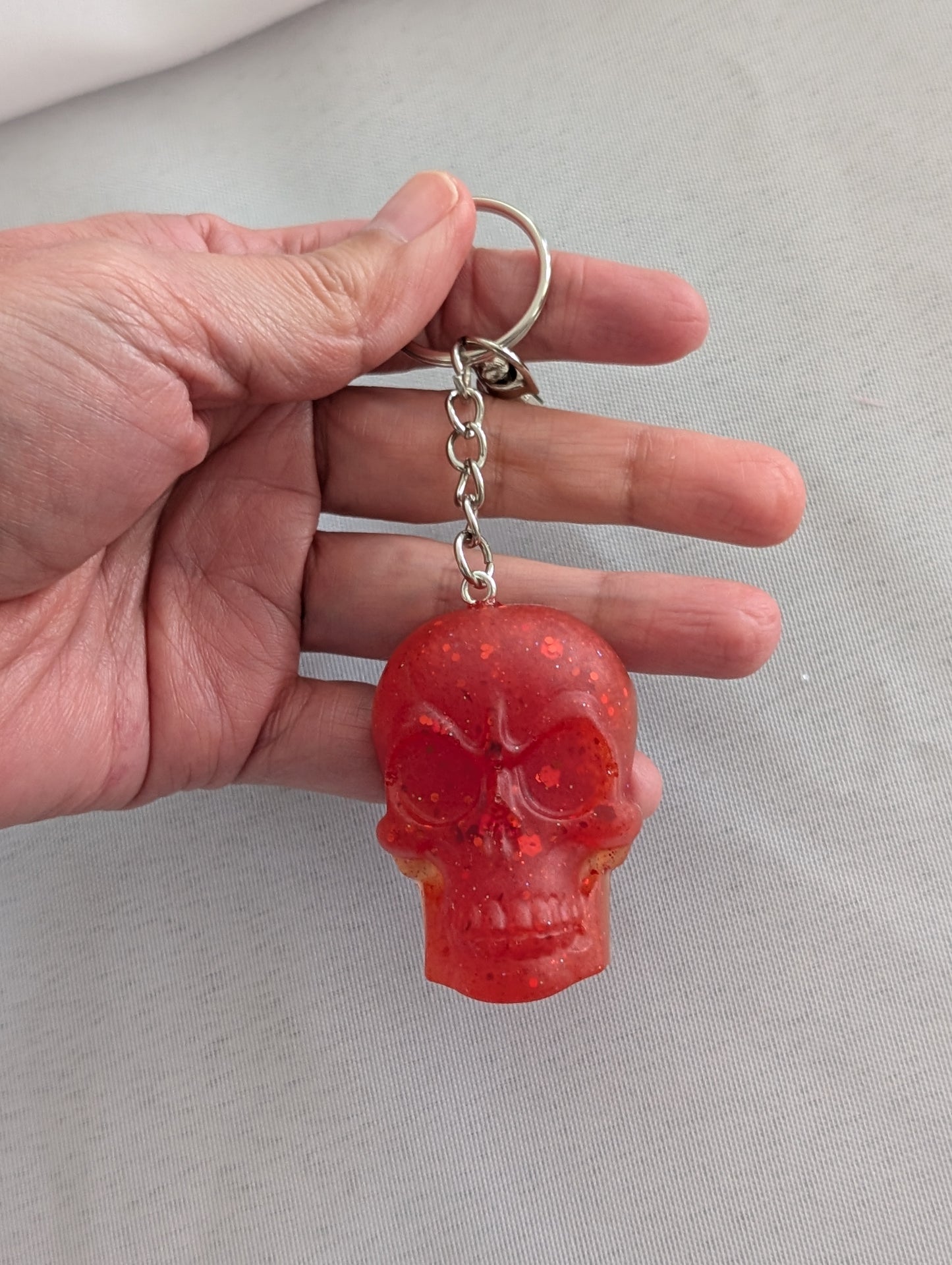 Keychain - Resin skull face