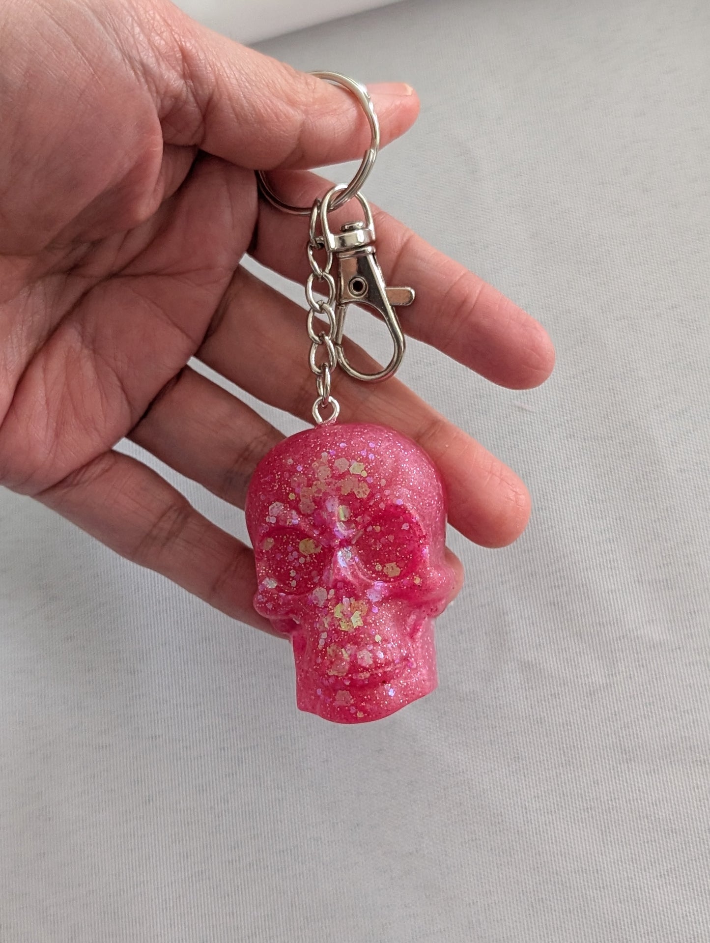 Keychain - Resin skull face