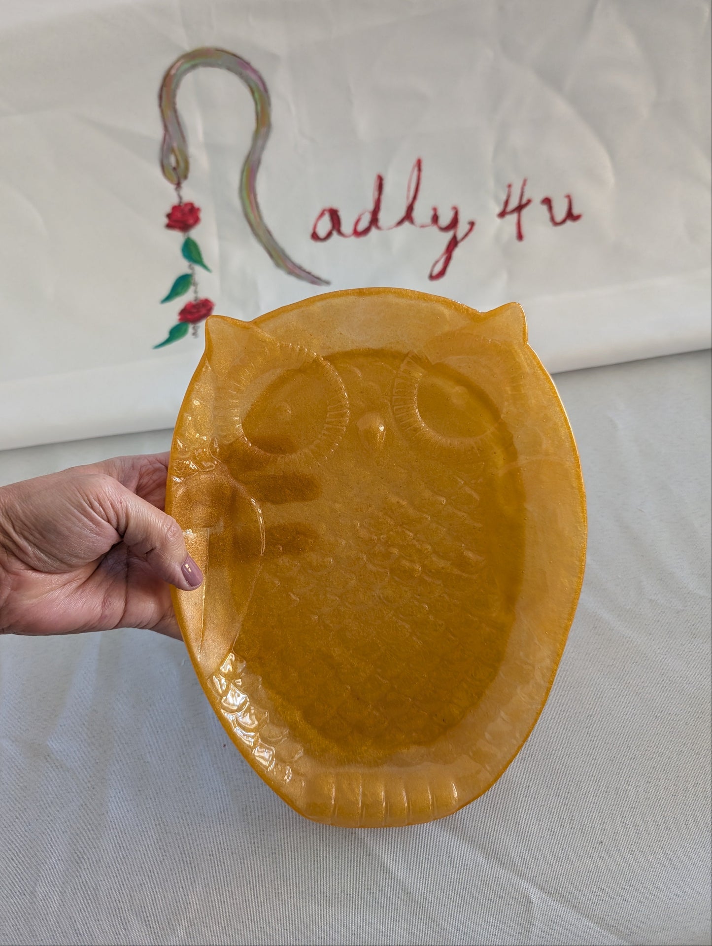 "Wise Choice" Owl Resin Jewelry & Accessory Dish