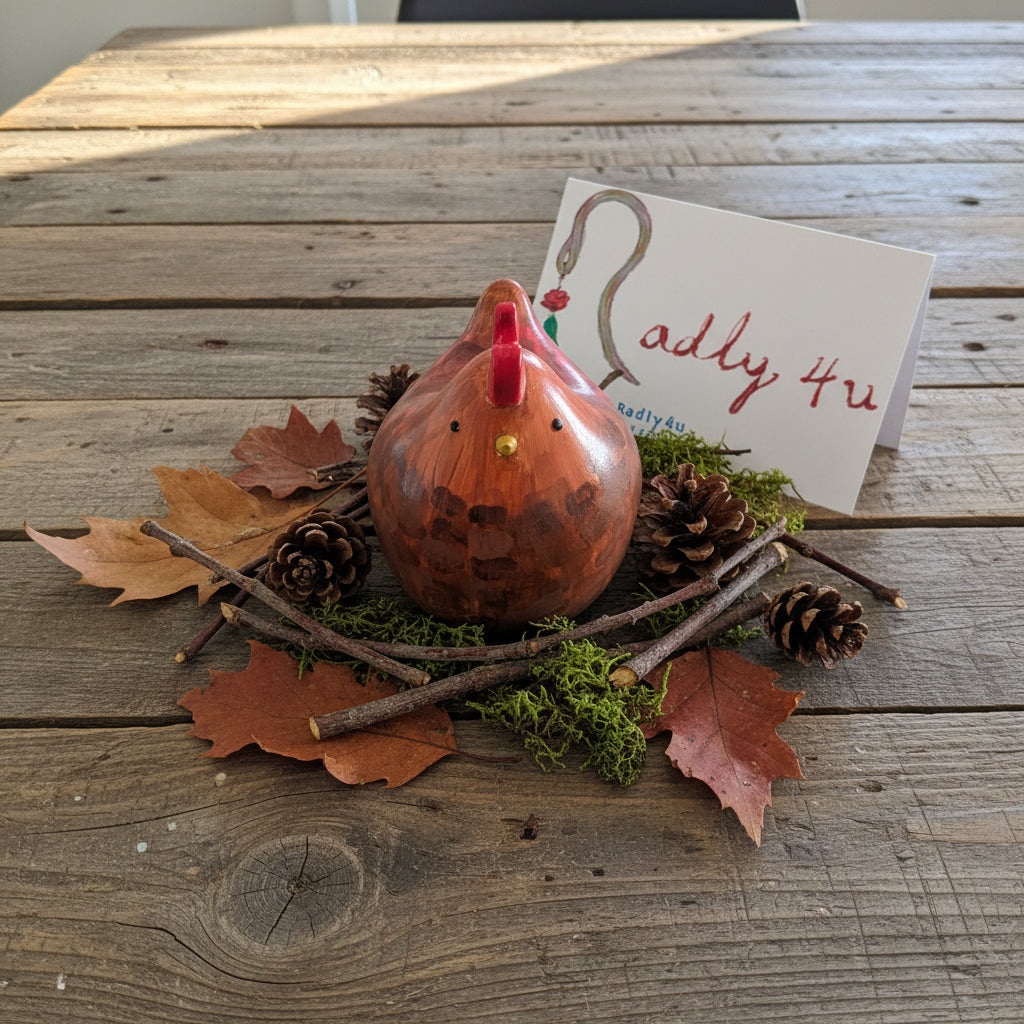 Handmade Eco-Resin Chicken Figurine – Hand-Painted Farmhouse Decor