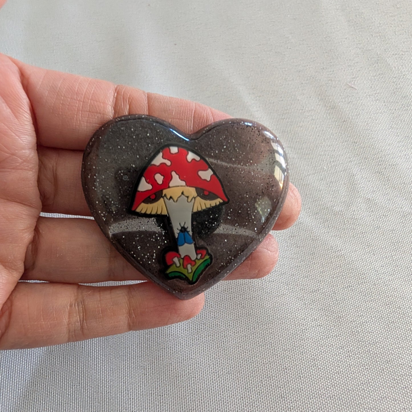Magnet - Mushroom Resin Heart