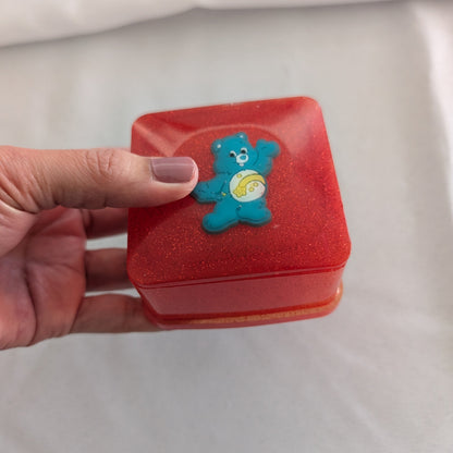 Resin square with character lid jewelry/trinket box